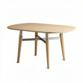 Mesa de jantar de madeira com estrutura metálica 120 x 80 x 75cm beija-flor